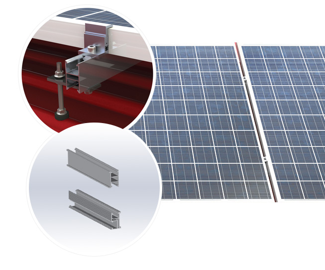 photovoltaik für ein Metallziegel