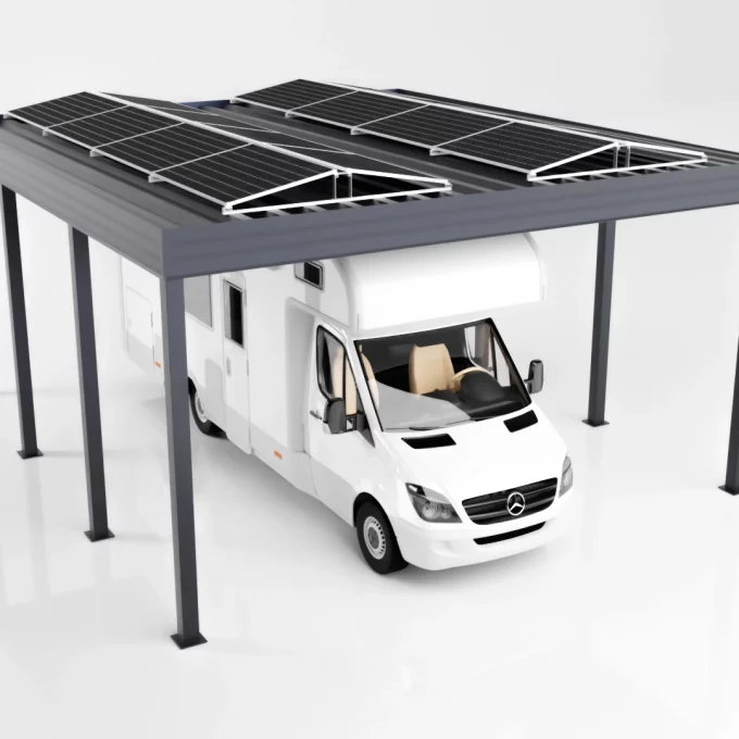 Carport Hybrid-Photovoltaik Camper