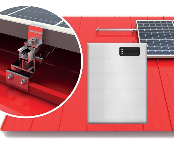 photovoltaik für ein Stehfalzdach mit Energiespeicher