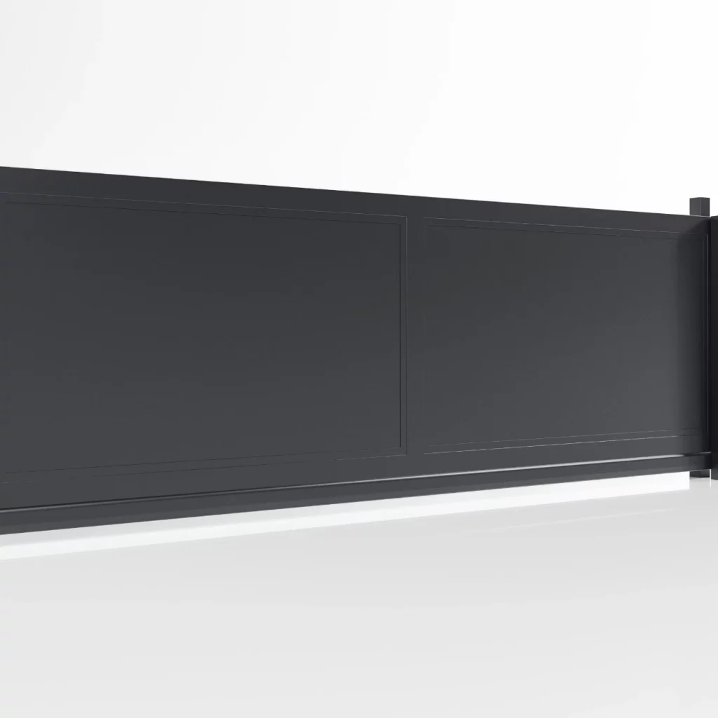 Moderne Zaunmodule – Vollständig - Schiebetor